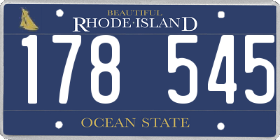 RI license plate 178545