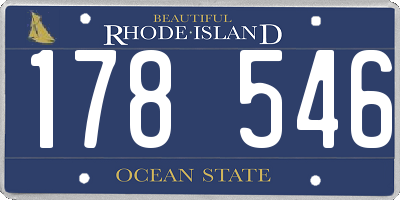 RI license plate 178546