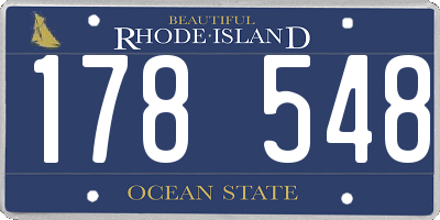 RI license plate 178548