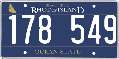 RI license plate 178549