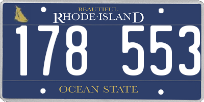 RI license plate 178553