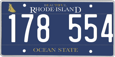 RI license plate 178554