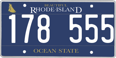 RI license plate 178555