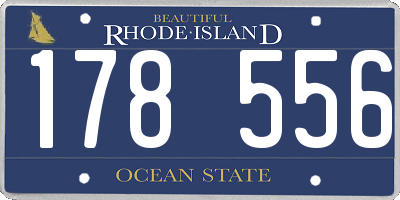 RI license plate 178556
