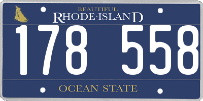 RI license plate 178558