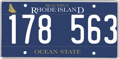 RI license plate 178563