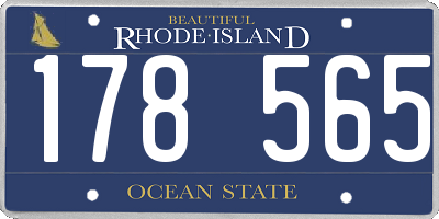 RI license plate 178565