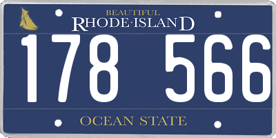 RI license plate 178566
