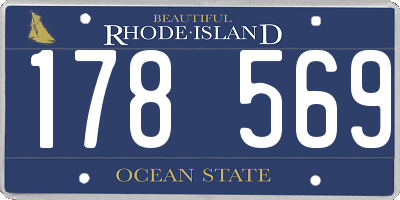 RI license plate 178569