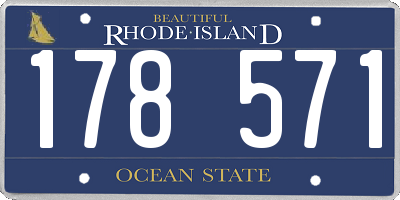 RI license plate 178571