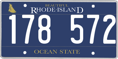 RI license plate 178572