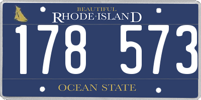 RI license plate 178573