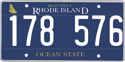 RI license plate 178576