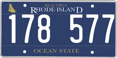 RI license plate 178577