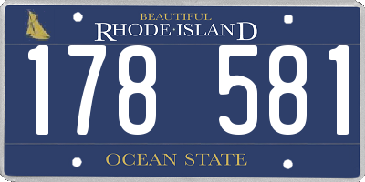 RI license plate 178581