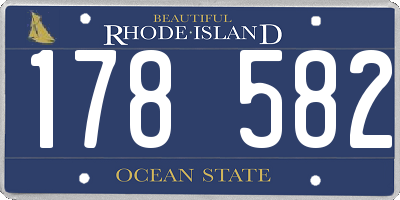 RI license plate 178582