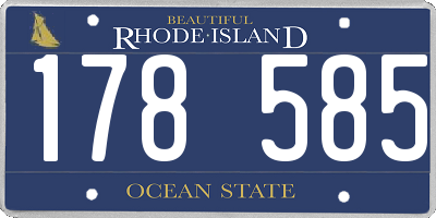RI license plate 178585
