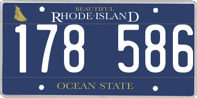RI license plate 178586