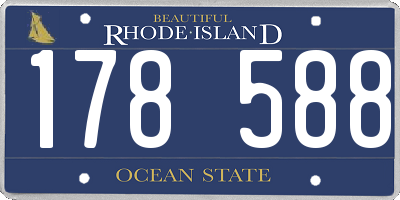 RI license plate 178588