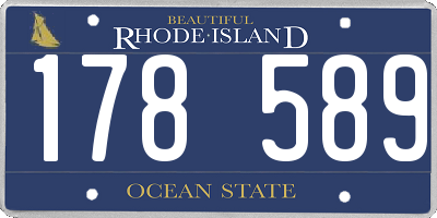 RI license plate 178589