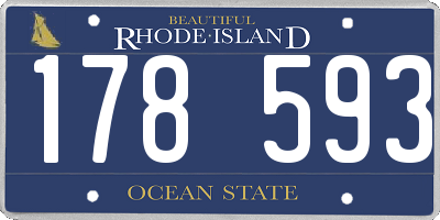 RI license plate 178593