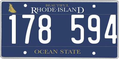 RI license plate 178594