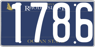 RI license plate 1786