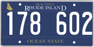 RI license plate 178602