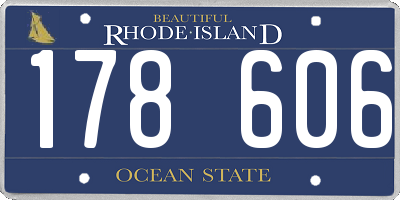 RI license plate 178606