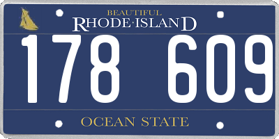 RI license plate 178609