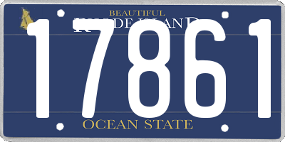 RI license plate 17861