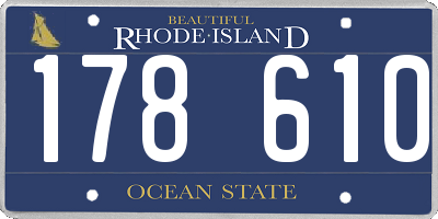 RI license plate 178610