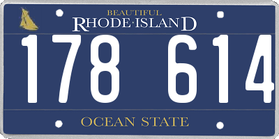 RI license plate 178614