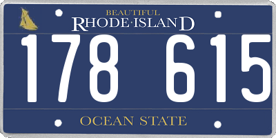 RI license plate 178615