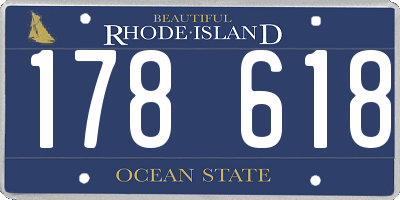 RI license plate 178618