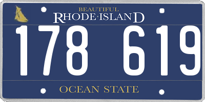 RI license plate 178619