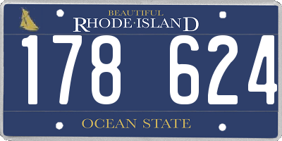 RI license plate 178624