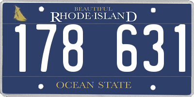 RI license plate 178631