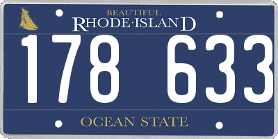 RI license plate 178633