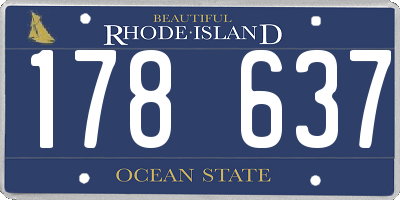 RI license plate 178637