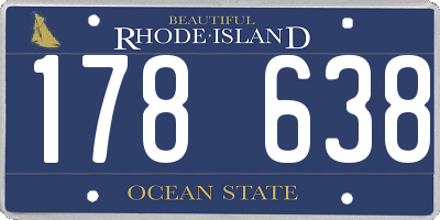 RI license plate 178638