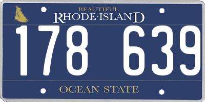 RI license plate 178639