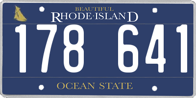 RI license plate 178641