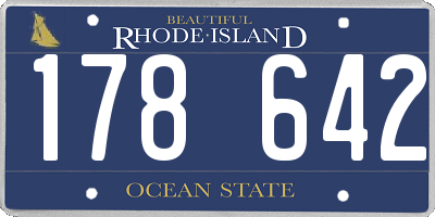 RI license plate 178642
