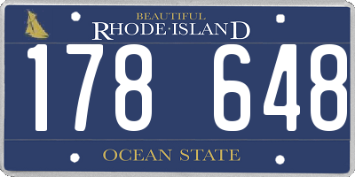 RI license plate 178648