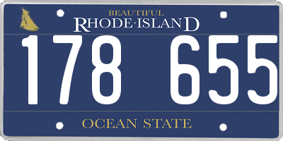 RI license plate 178655