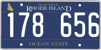 RI license plate 178656