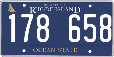 RI license plate 178658