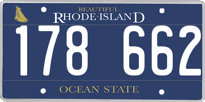 RI license plate 178662