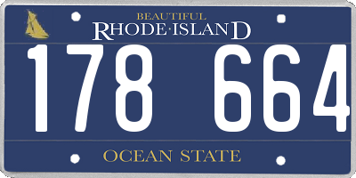 RI license plate 178664